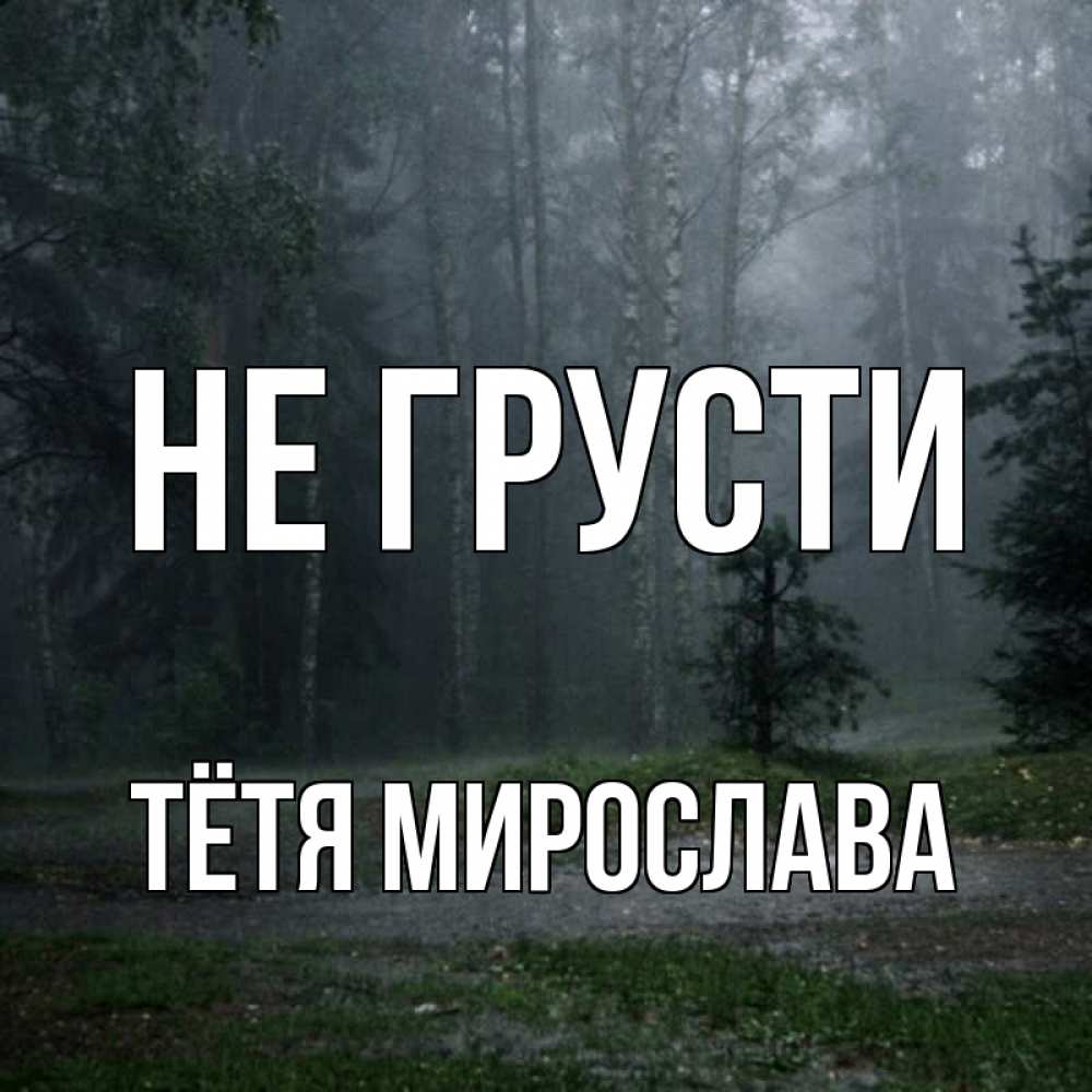 Открытка на каждый день с именем, Тётя-Мирослава Не грусти осень Прикольная открытка с пожеланием онлайн скачать бесплатно 