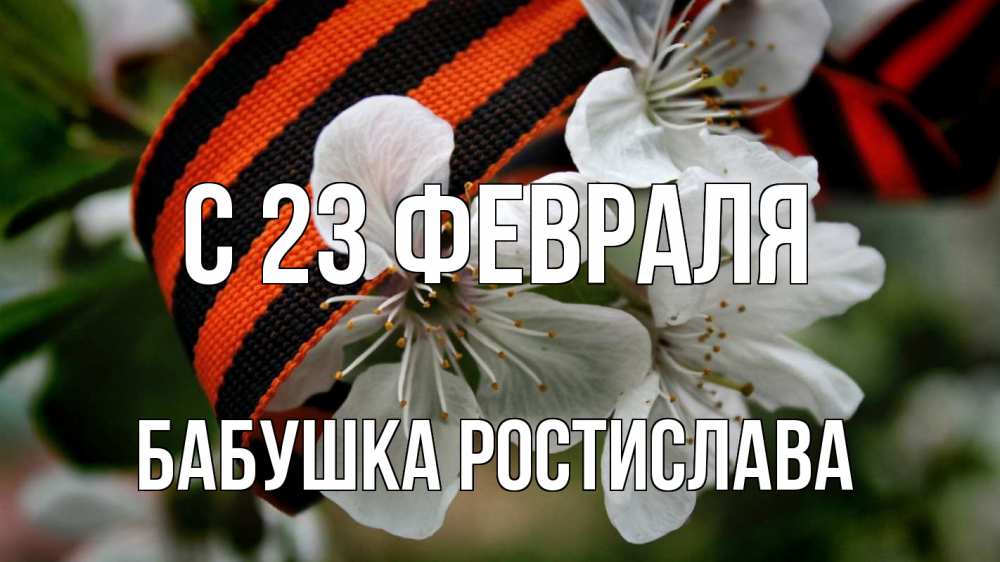 Открытка на каждый день с именем, Бабушка-Ростислава С 23 февраля 23 февраля Прикольная открытка с пожеланием онлайн скачать бесплатно 