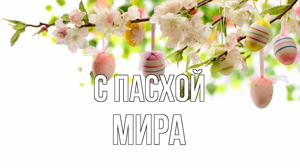 Открытка на каждый день с именем, Мира С пасхой пасха Прикольная открытка с пожеланием онлайн скачать бесплатно 
