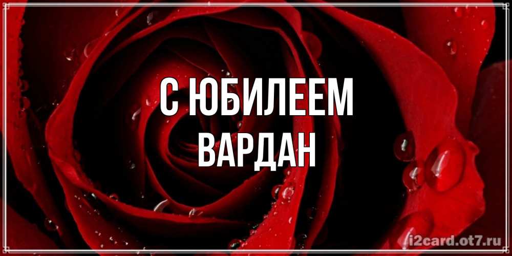 Открытка на каждый день с именем, Вардан С юбилеем крупная бордовая роза Прикольная открытка с пожеланием онлайн скачать бесплатно 