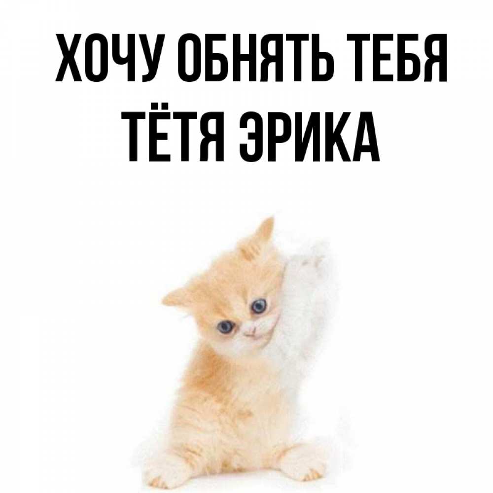 Открытка на каждый день с именем, Тётя-Эрика Хочу обнять тебя я хочу очень скорее обнимаешек Прикольная открытка с пожеланием онлайн скачать бесплатно 