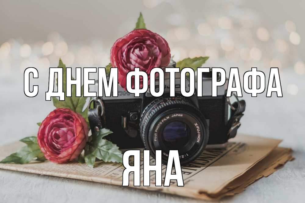 Открытка на каждый день с именем, Яна С днем фотографа с днем фотографа Прикольная открытка с пожеланием онлайн скачать бесплатно 