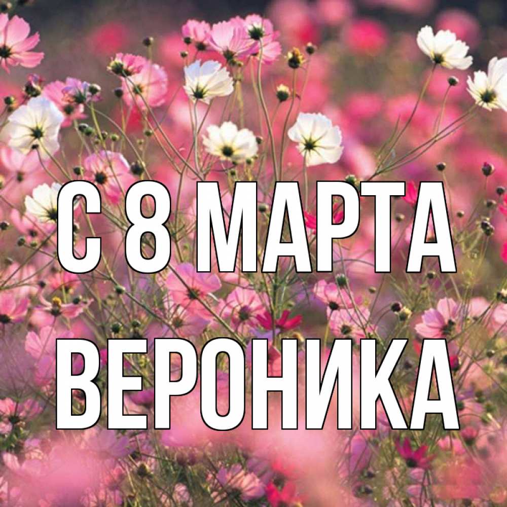 Открытка на каждый день с именем, вероника С 8 МАРТА красиво 1 Прикольная открытка с пожеланием онлайн скачать бесплатно 