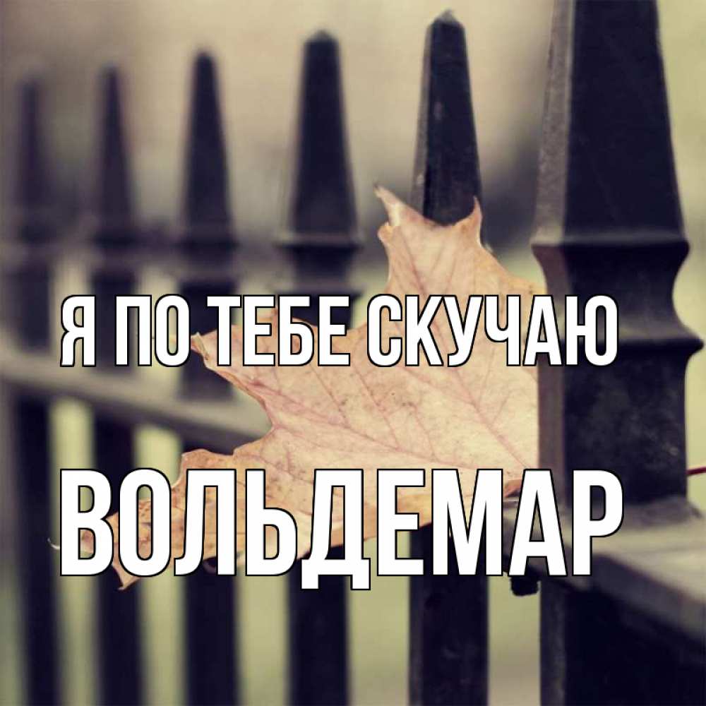 Открытка на каждый день с именем, Вольдемар Я по тебе скучаю очень скучно Прикольная открытка с пожеланием онлайн скачать бесплатно 