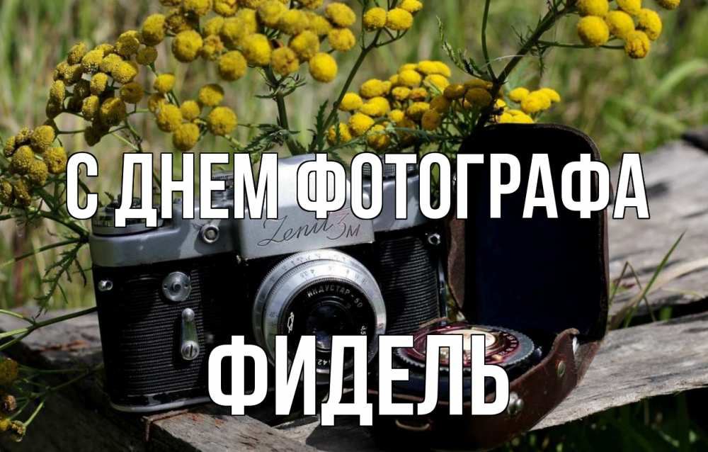 Открытка на каждый день с именем, Фидель С днем фотографа с днем фотографа Прикольная открытка с пожеланием онлайн скачать бесплатно 