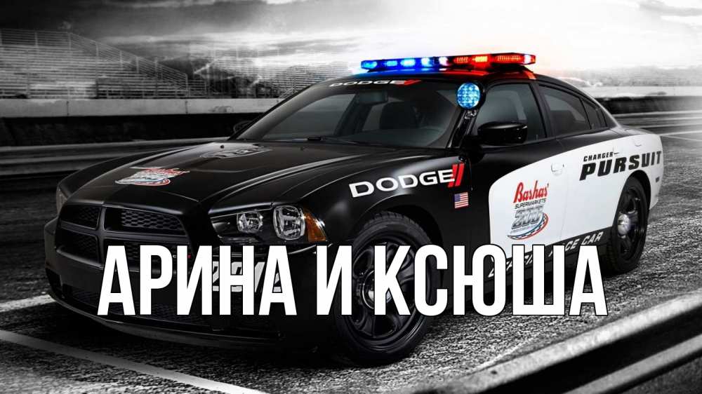 Открытка на каждый день с именем, Арина-и-Ксюша Главная полиция Прикольная открытка с пожеланием онлайн скачать бесплатно 