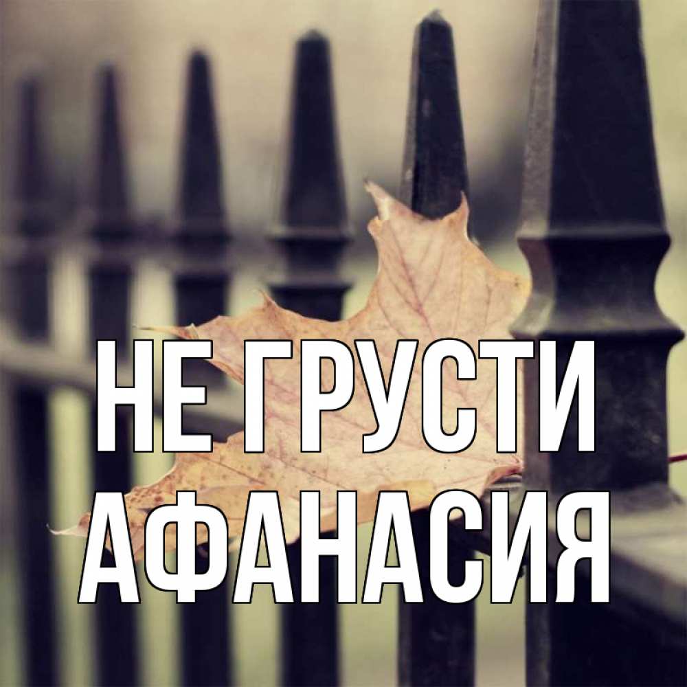 Открытка на каждый день с именем, Афанасия Не грусти лист клена Прикольная открытка с пожеланием онлайн скачать бесплатно 