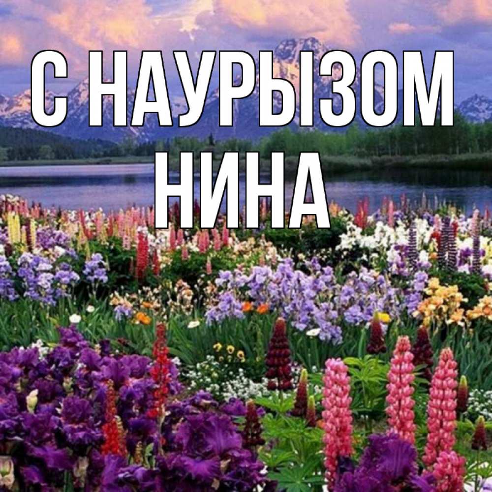 Открытка на каждый день с именем, Нина С наурызом праздник весны наурыз Прикольная открытка с пожеланием онлайн скачать бесплатно 
