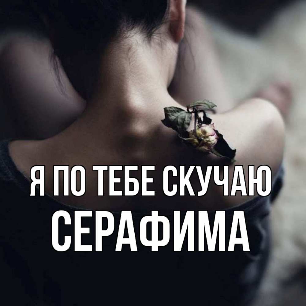 Открытка на каждый день с именем, Серафима Я по тебе скучаю засох цветок Прикольная открытка с пожеланием онлайн скачать бесплатно 