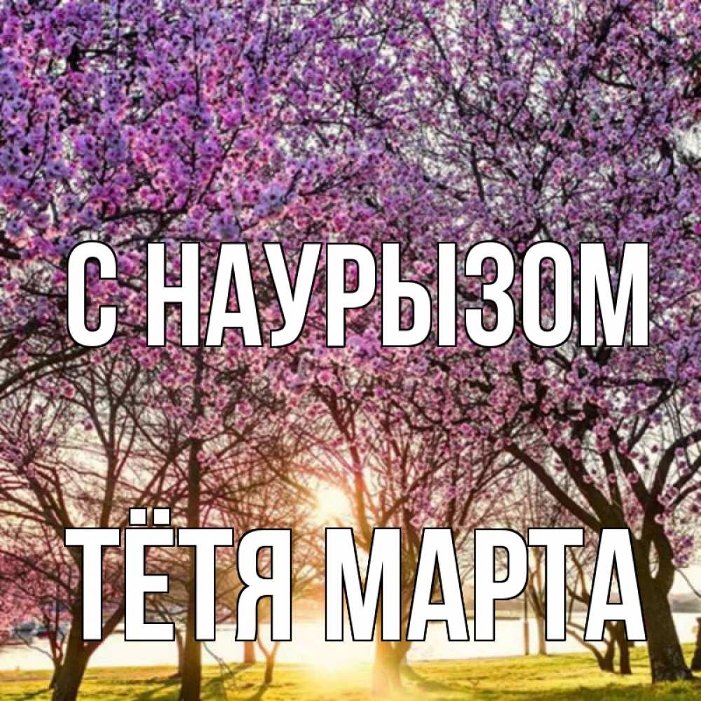 Открытка на каждый день с именем, Тётя-Марта С наурызом праздник весны наурыз Прикольная открытка с пожеланием онлайн скачать бесплатно 