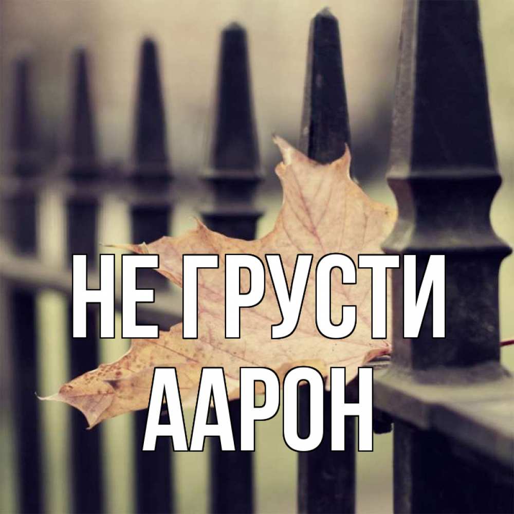 Открытка на каждый день с именем, Аарон Не грусти лист клена Прикольная открытка с пожеланием онлайн скачать бесплатно 