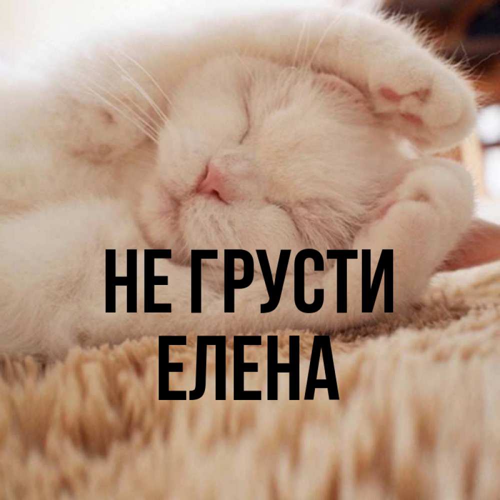 Открытка с именем, елена, Не грусти