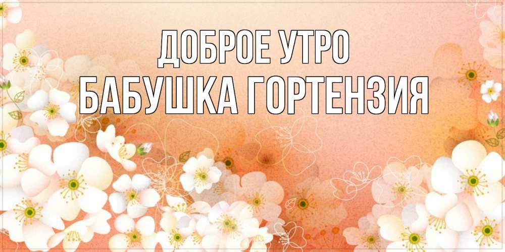 Открытка на каждый день с именем, Бабушка-Гортензия Доброе утро доброе утро с цветами Прикольная открытка с пожеланием онлайн скачать бесплатно 