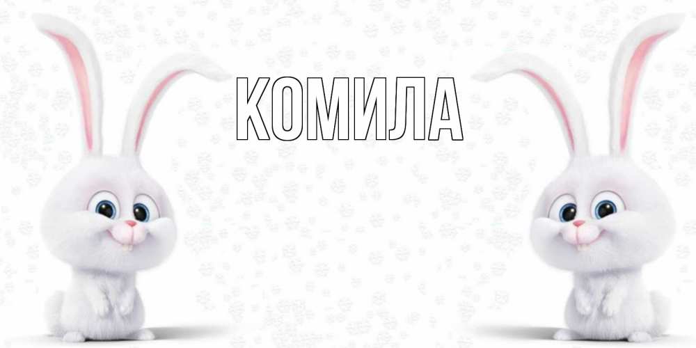 Открытка на каждый день с именем, Комила Главная не болей с зайцем Прикольная открытка с пожеланием онлайн скачать бесплатно 