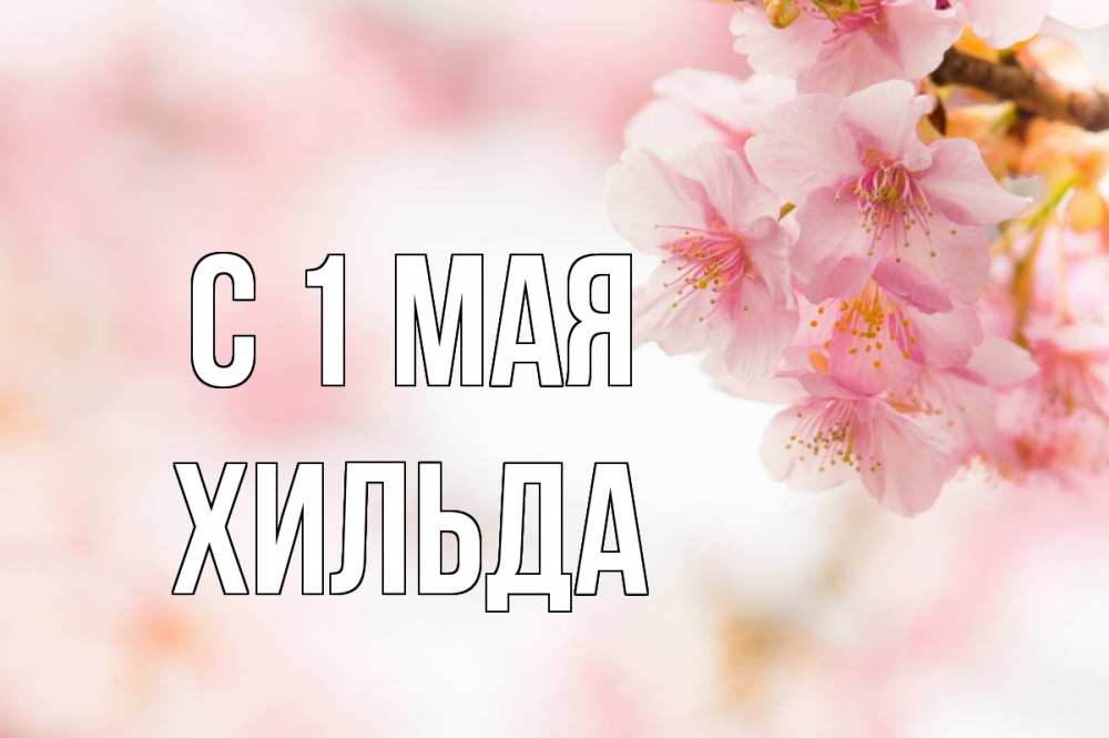 Открытка на каждый день с именем, Хильда С 1 мая С 1 мая Прикольная открытка с пожеланием онлайн скачать бесплатно 