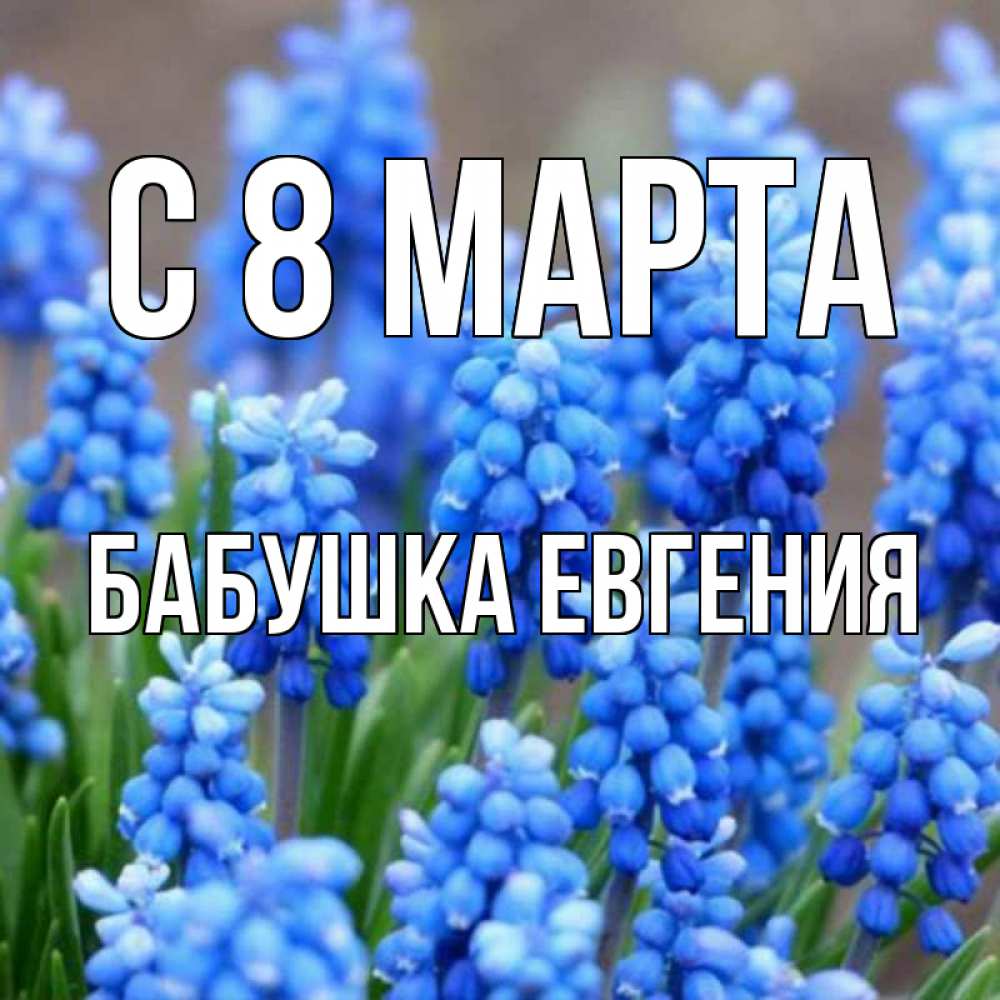 Открытка на каждый день с именем, Бабушка-Евгения С 8 МАРТА Поздравительная открытка для женщин с цветами на праздничную дату Прикольная открытка с пожеланием онлайн скачать бесплатно 