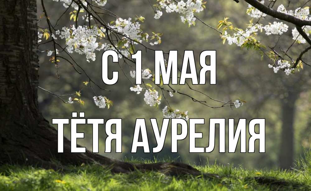 Открытка на каждый день с именем, Тётя-Аурелия С 1 мая С 1 мая Прикольная открытка с пожеланием онлайн скачать бесплатно 