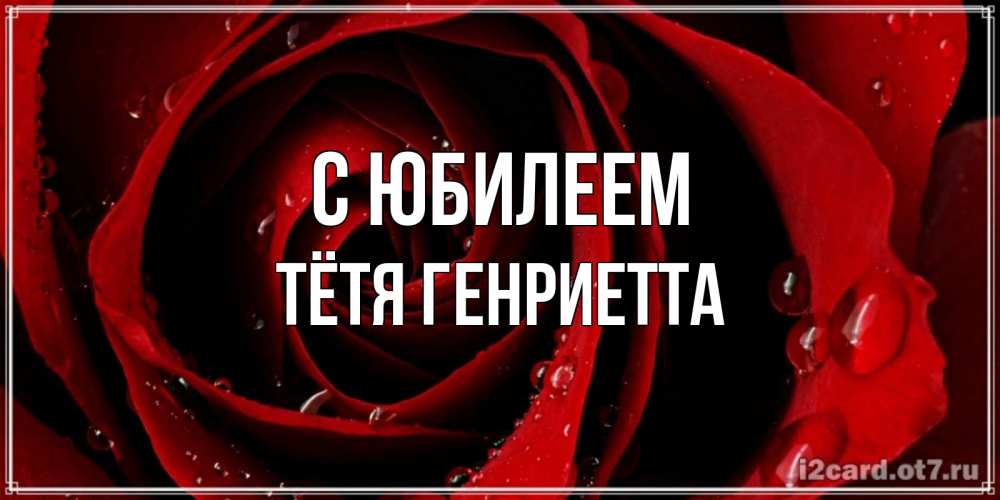Открытка на каждый день с именем, Тётя-Генриетта С юбилеем крупная бордовая роза Прикольная открытка с пожеланием онлайн скачать бесплатно 