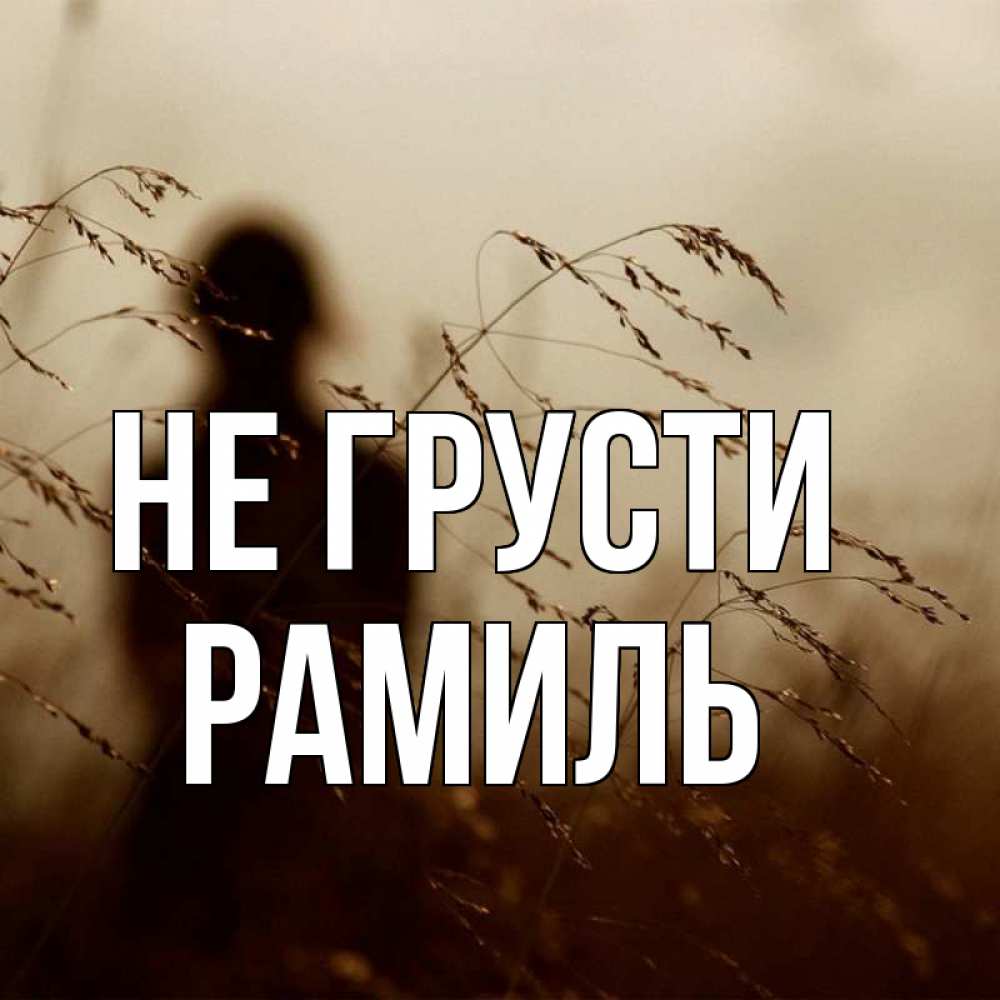 Открытка на каждый день с именем, Рамиль Не грусти грусть Прикольная открытка с пожеланием онлайн скачать бесплатно 