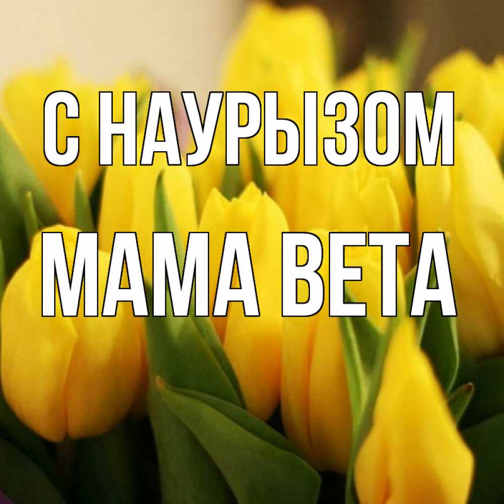 Открытка на каждый день с именем, Мама-Вета С наурызом цветы Прикольная открытка с пожеланием онлайн скачать бесплатно 