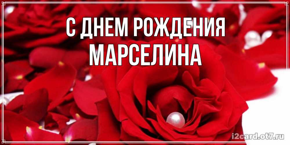 Открытка на каждый день с именем, Марселина С днем рождения роза с жемчужиной на открытке для любимых Прикольная открытка с пожеланием онлайн скачать бесплатно 