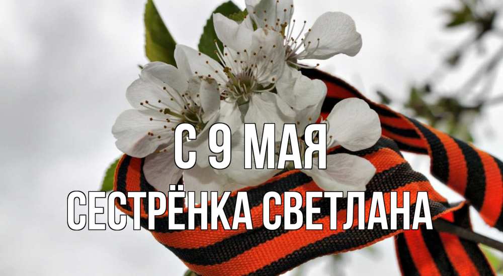 Открытка на каждый день с именем, Сестрёнка-Светлана С 9 мая 9 мая Прикольная открытка с пожеланием онлайн скачать бесплатно 
