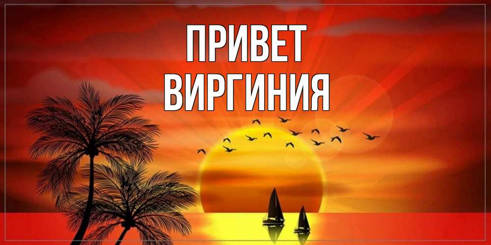 Открытка на каждый день с именем, Виргиния Привет привет Прикольная открытка с пожеланием онлайн скачать бесплатно 