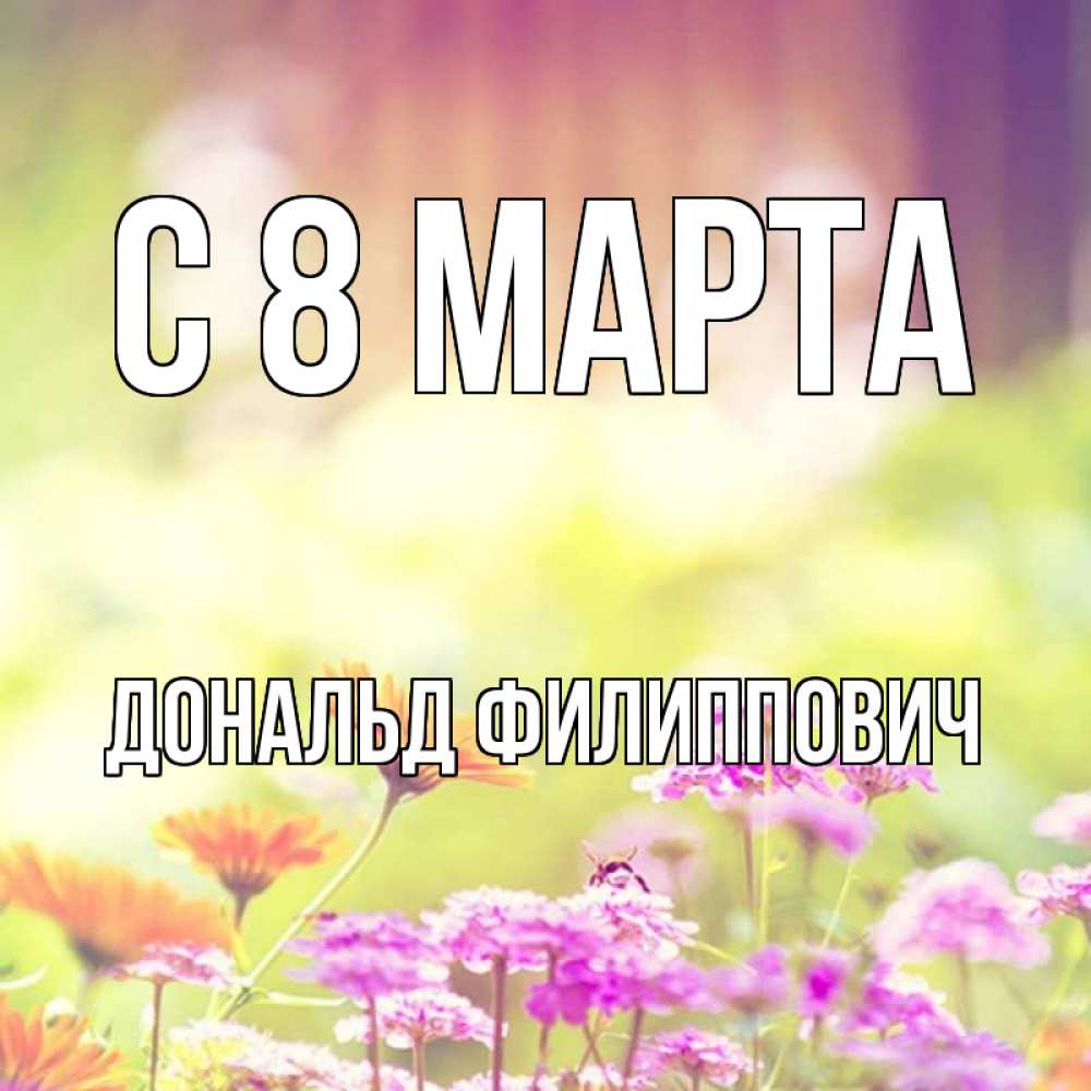 Картинка С 8 марта, Дональд Филиппович