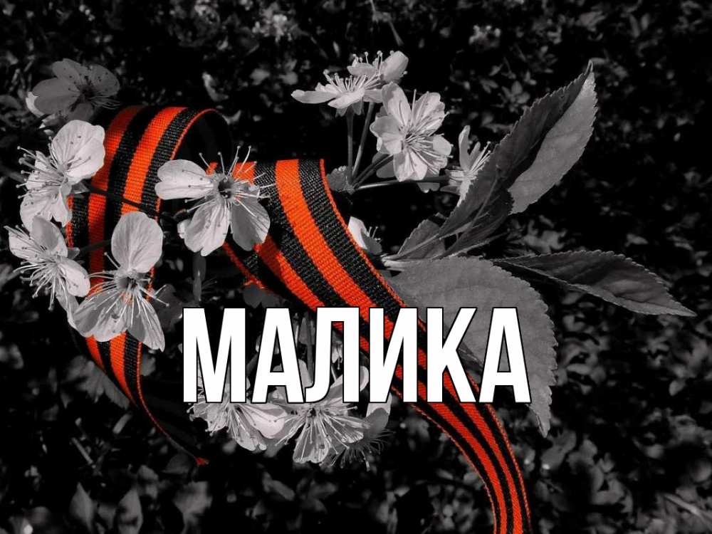 Открытка на каждый день с именем, Малика Главная 9 мая Прикольная открытка с пожеланием онлайн скачать бесплатно 