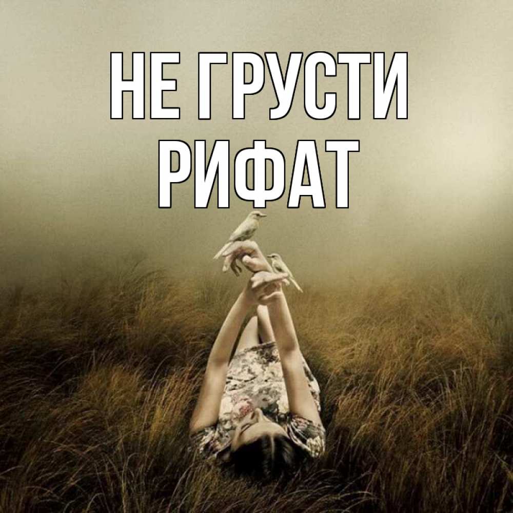 Открытка на каждый день с именем, Рифат Не грусти поле и туман Прикольная открытка с пожеланием онлайн скачать бесплатно 