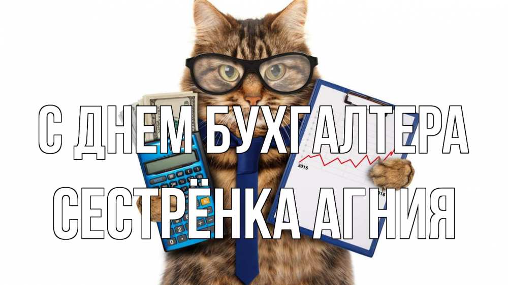 Открытка на каждый день с именем, Сестрёнка-Агния С днем бухгалтера с днем бухгалтера Прикольная открытка с пожеланием онлайн скачать бесплатно 