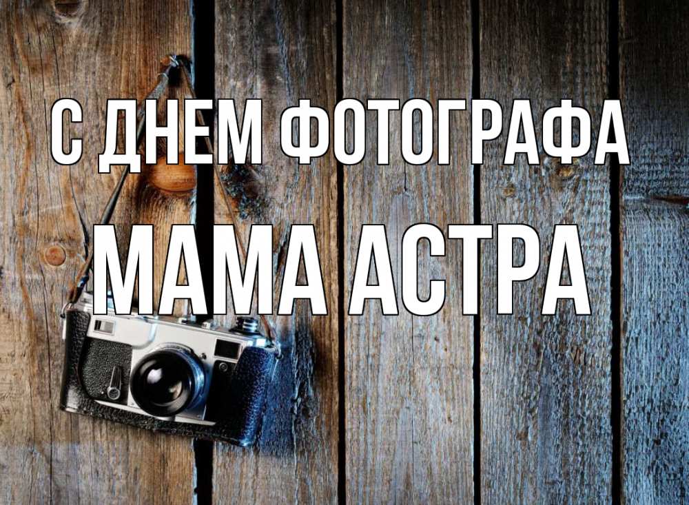 Открытка на каждый день с именем, Мама-Астра С днем фотографа с днем фотографа Прикольная открытка с пожеланием онлайн скачать бесплатно 