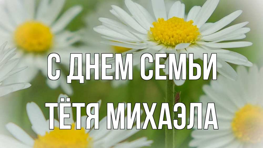 Открытка на каждый день с именем, Тётя-Михаэла С днем семьи с днем семьи  1 Прикольная открытка с пожеланием онлайн скачать бесплатно 