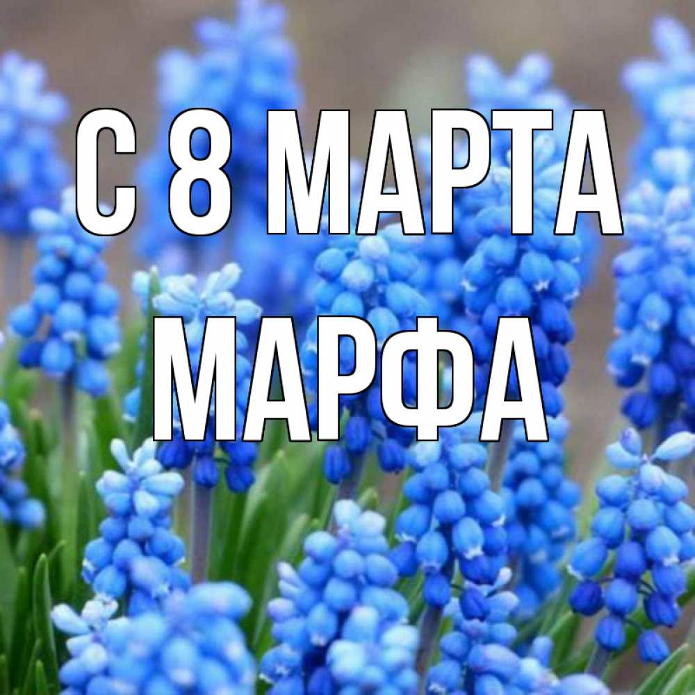 Открытка на каждый день с именем, Марфа С 8 МАРТА Поздравительная открытка для женщин с цветами на праздничную дату Прикольная открытка с пожеланием онлайн скачать бесплатно 
