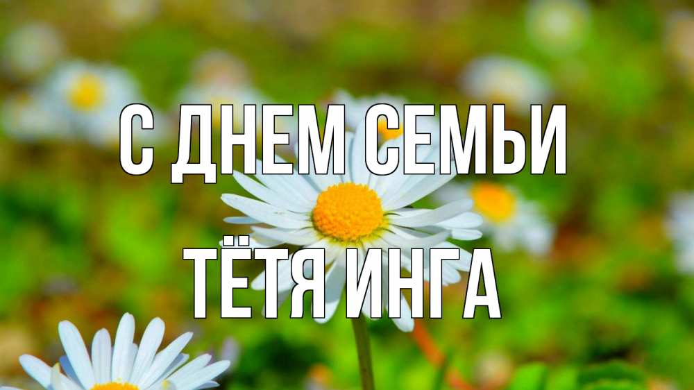 Открытка на каждый день с именем, Тётя-Инга С днем семьи с днем семьи Прикольная открытка с пожеланием онлайн скачать бесплатно 
