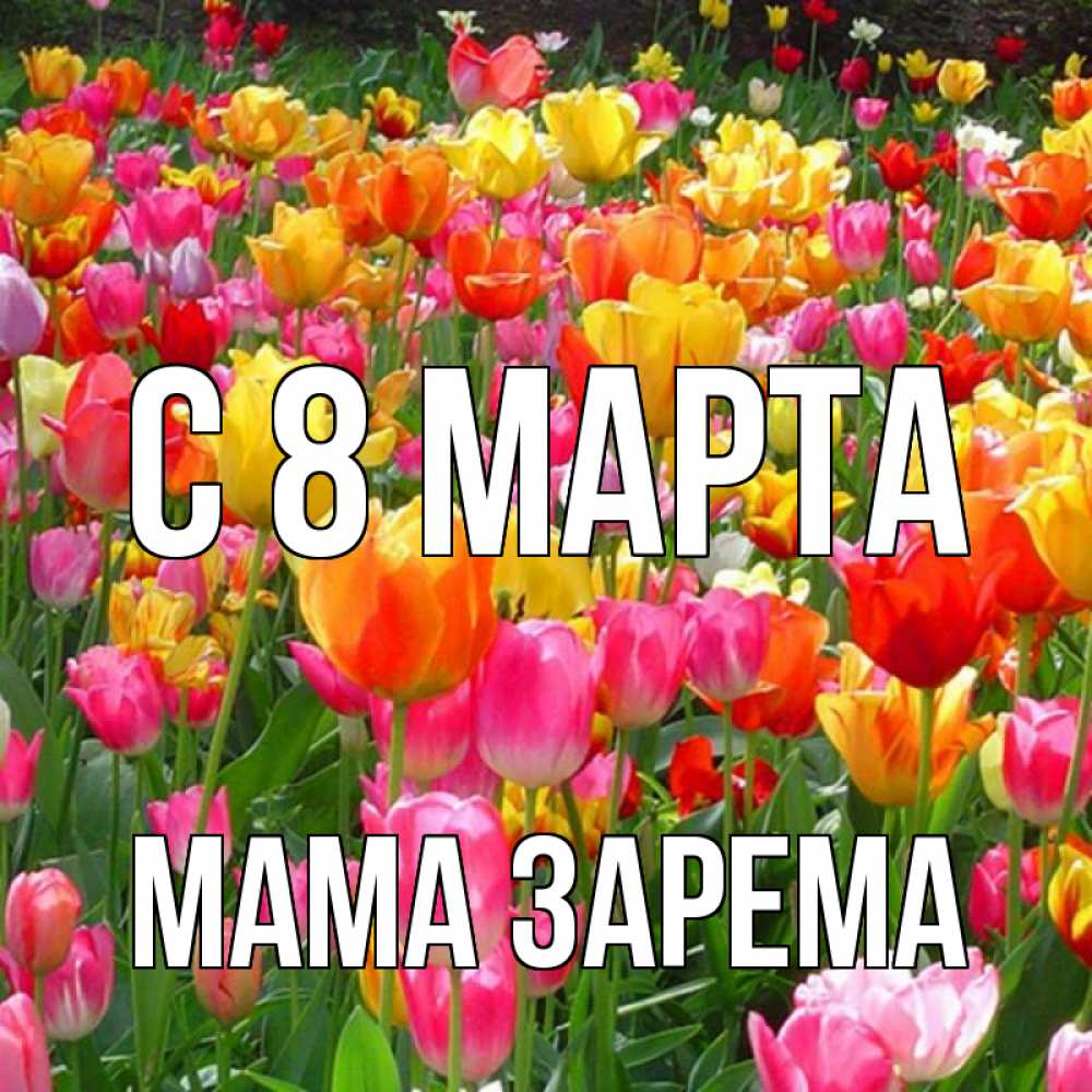 Открытка на каждый день с именем, Мама-Зарема С 8 марта на международный женский день Прикольная открытка с пожеланием онлайн скачать бесплатно 