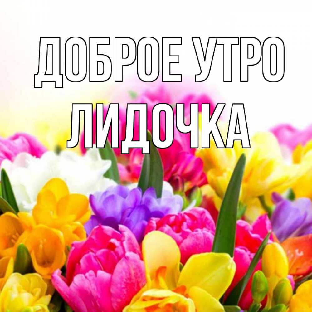 Открытка на каждый день с именем, Лидочка Доброе утро создать открытку со свое подписью Прикольная открытка с пожеланием онлайн скачать бесплатно 