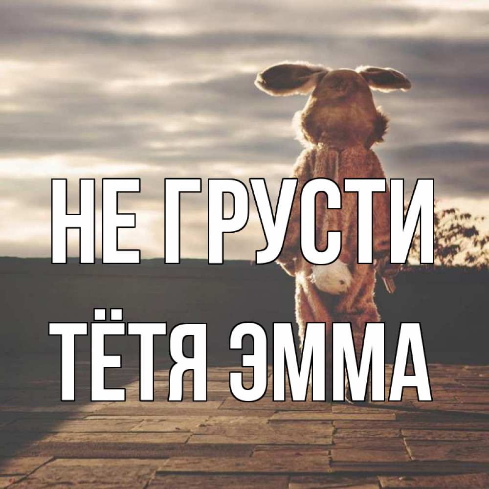 Открытка на каждый день с именем, Тётя-Эмма Не грусти со спины Прикольная открытка с пожеланием онлайн скачать бесплатно 