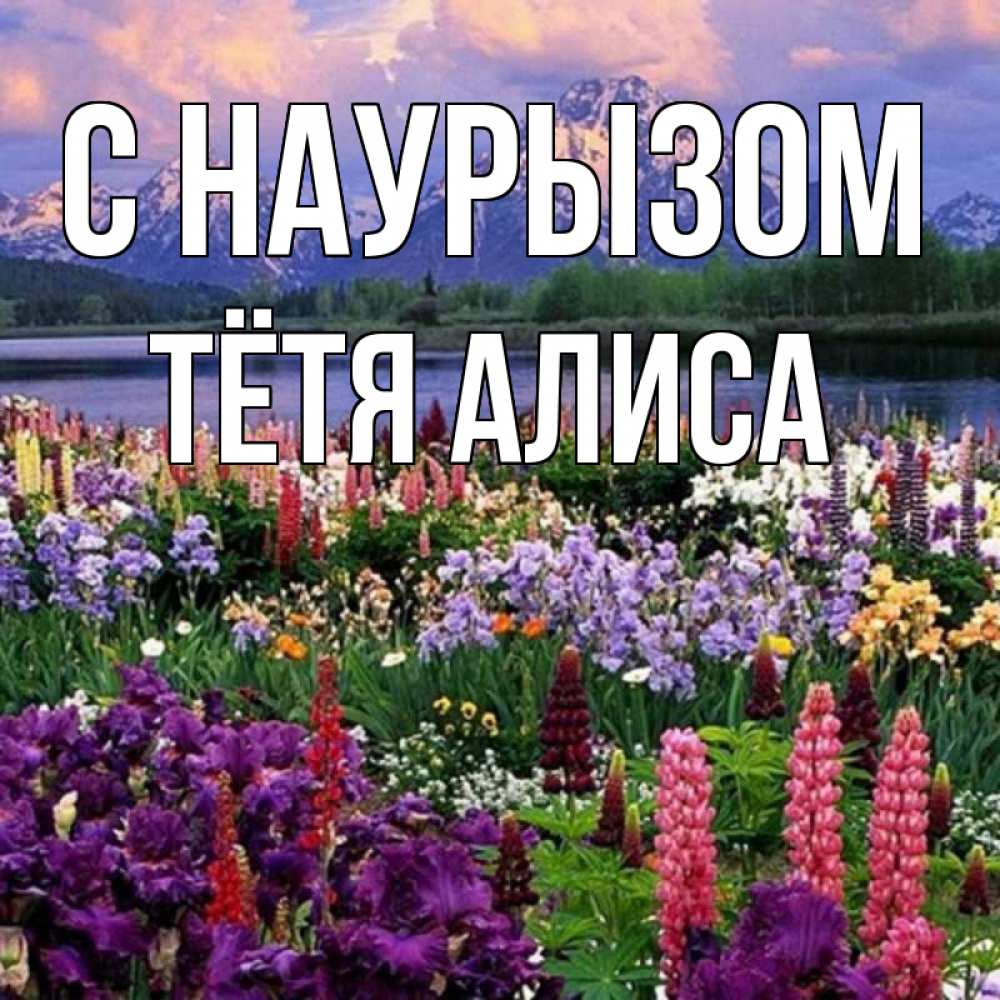 Открытка на каждый день с именем, Тётя-Алиса С наурызом праздник весны наурыз Прикольная открытка с пожеланием онлайн скачать бесплатно 