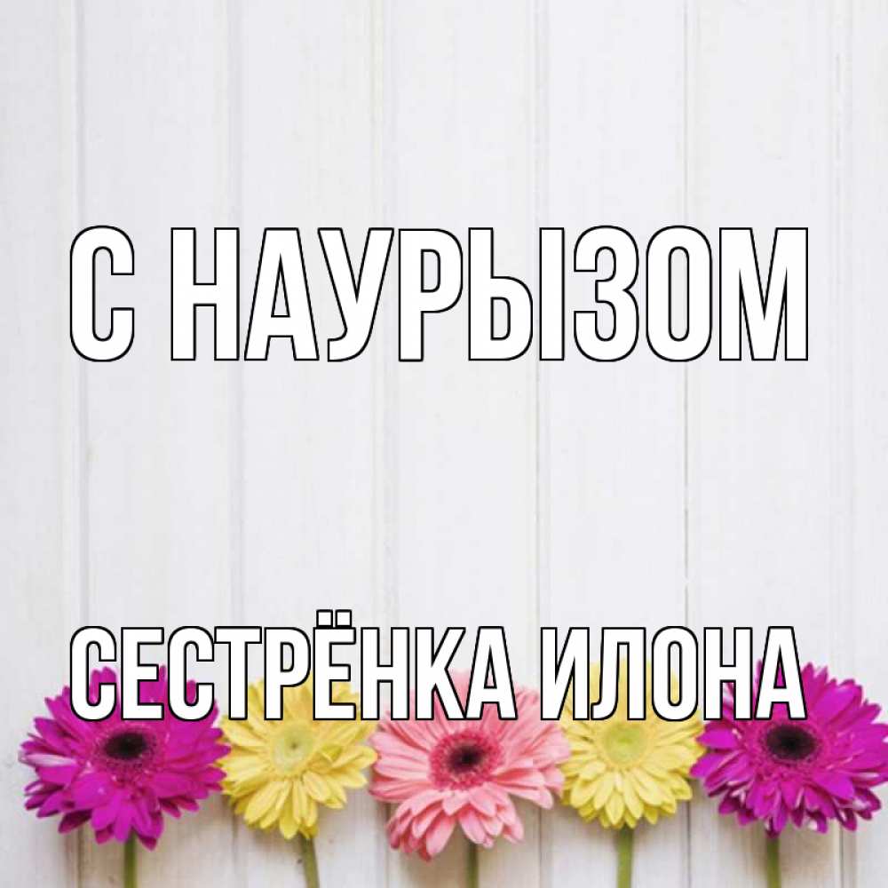 Открытка на каждый день с именем, Сестрёнка-Илона С наурызом женщинам 1 Прикольная открытка с пожеланием онлайн скачать бесплатно 