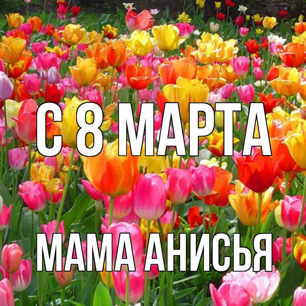 Открытка на каждый день с именем, Мама-Анисья С 8 марта на международный женский день Прикольная открытка с пожеланием онлайн скачать бесплатно 