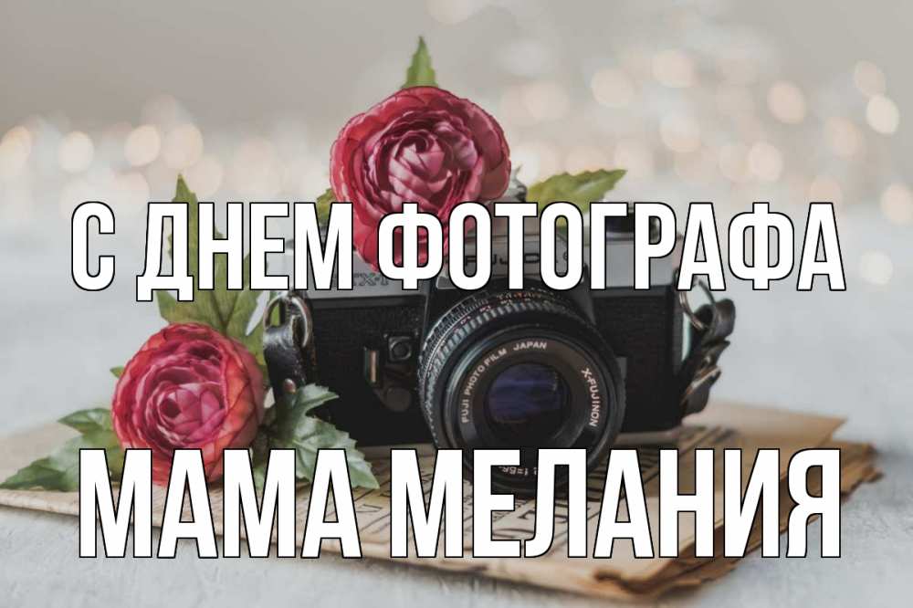 Открытка на каждый день с именем, Мама-Мелания С днем фотографа с днем фотографа Прикольная открытка с пожеланием онлайн скачать бесплатно 