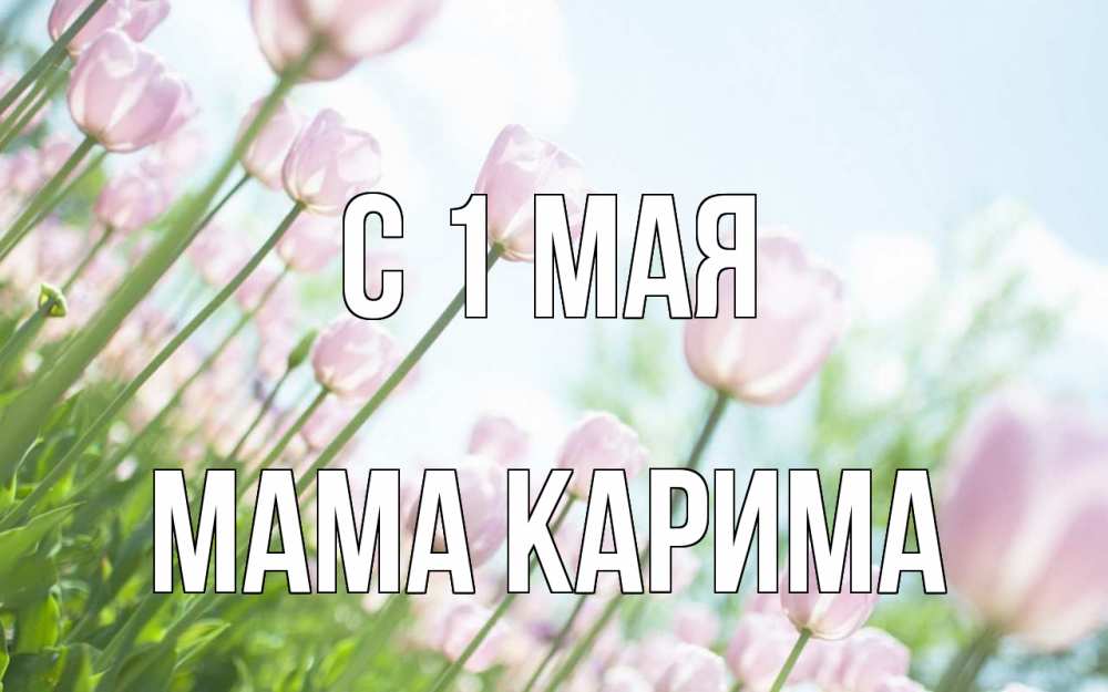 Открытка на каждый день с именем, Мама-Карима С 1 мая С 1 мая Прикольная открытка с пожеланием онлайн скачать бесплатно 