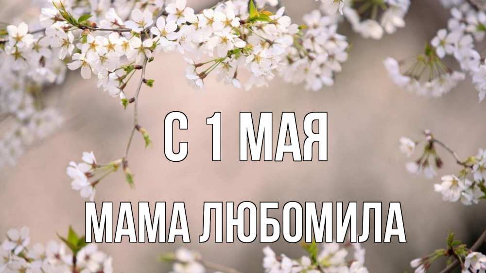 Открытка на каждый день с именем, Мама-Любомила С 1 мая С 1 мая Прикольная открытка с пожеланием онлайн скачать бесплатно 