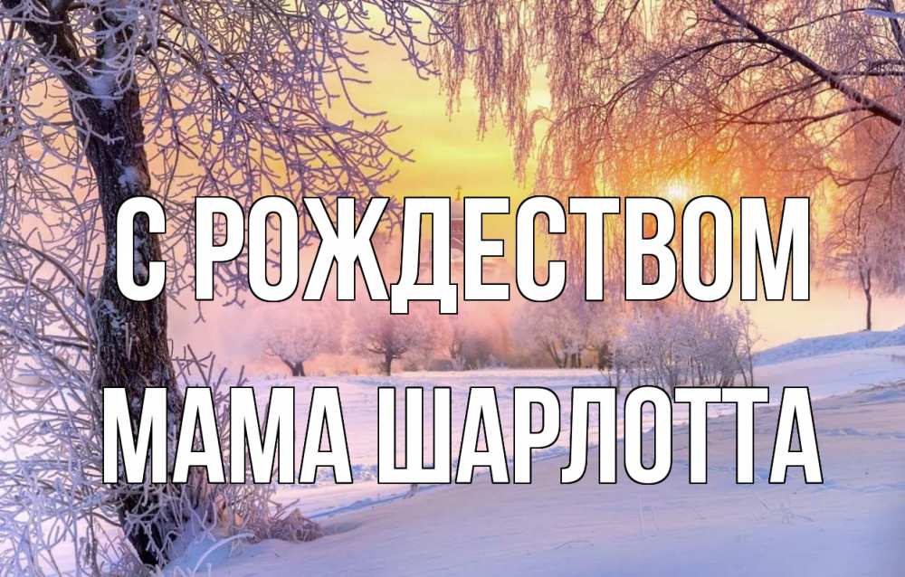 Открытка на каждый день с именем, Мама-Шарлотта С рождеством рождество, лес, зима 1 Прикольная открытка с пожеланием онлайн скачать бесплатно 