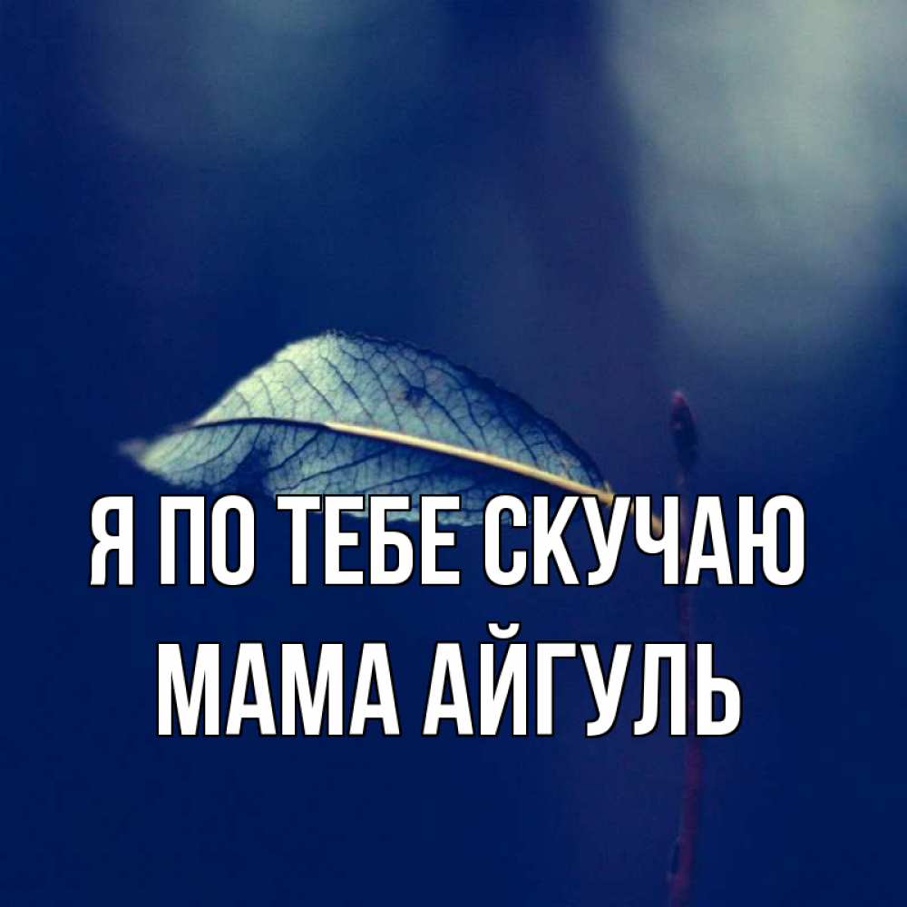 Открытка на каждый день с именем, Мама-Айгуль Я по тебе скучаю одна ветка 1 Прикольная открытка с пожеланием онлайн скачать бесплатно 