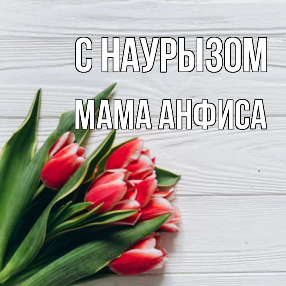 Открытка на каждый день с именем, Мама-Анфиса С наурызом весна 2 Прикольная открытка с пожеланием онлайн скачать бесплатно 