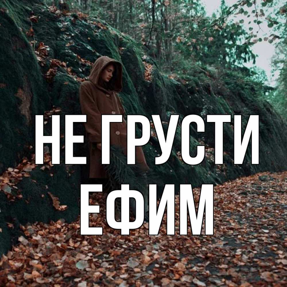 Открытка на каждый день с именем, Ефим Не грусти осенний лес Прикольная открытка с пожеланием онлайн скачать бесплатно 