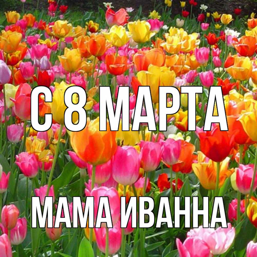 Открытка на каждый день с именем, Мама-Иванна С 8 МАРТА на международный женский день Прикольная открытка с пожеланием онлайн скачать бесплатно 