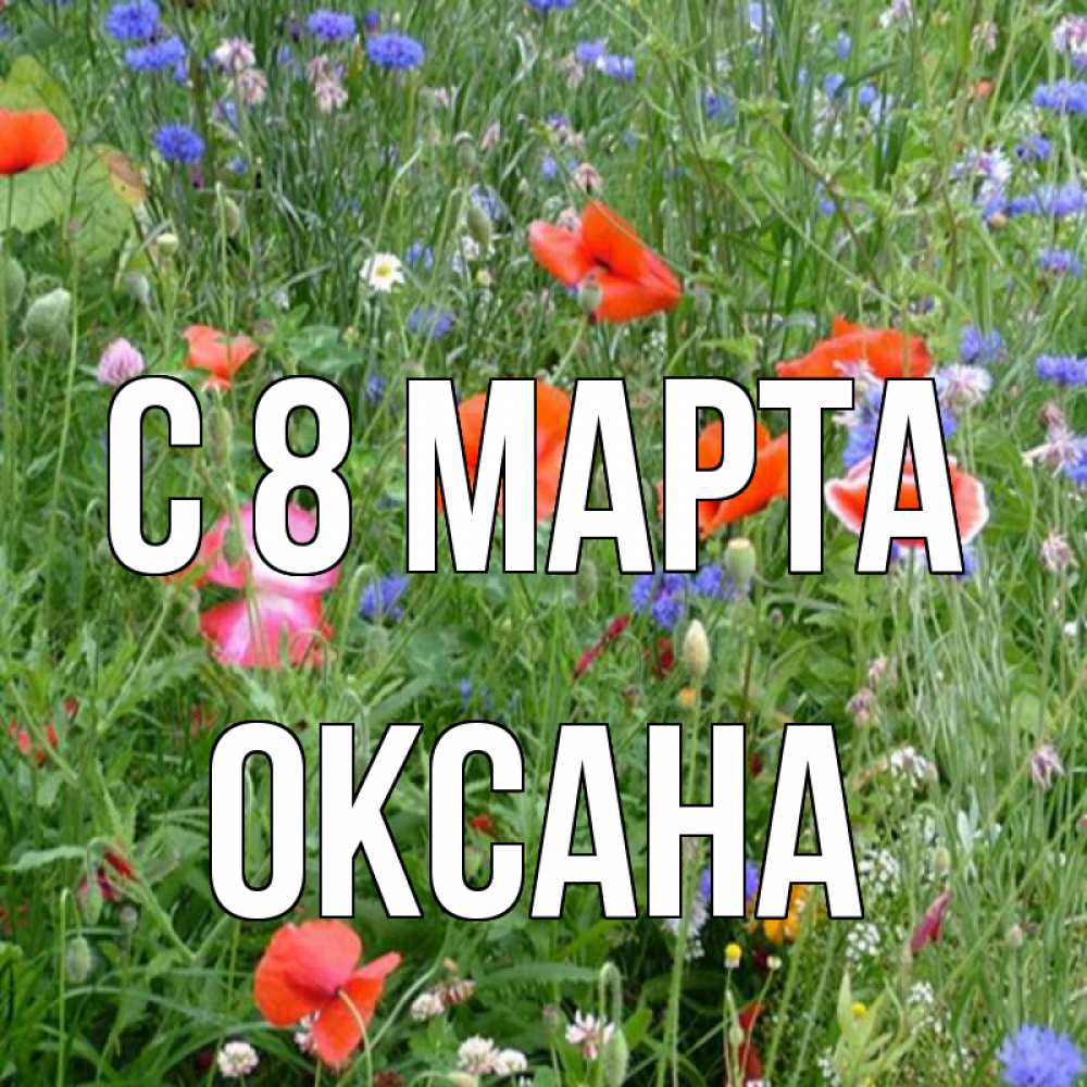 Открытка на каждый день с именем, Оксана С 8 МАРТА международный женский день 4 Прикольная открытка с пожеланием онлайн скачать бесплатно 